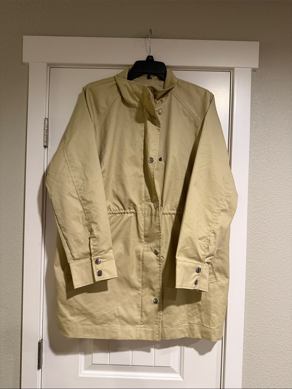 a new day Light Tan Anorak Coat with Snap Front - Picture 1 of 9